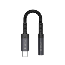 DEVIA Adaptateur USB-C vers Jack 3.5mm (Noir) 