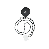FAIRPLAY Chaine Longue 120cm Olivia (Argent/Noir)
