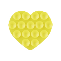 Support Ventouse Coeur (Jaune)