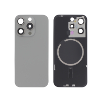 Vitre Arrière Titane Naturel iPhone 15 Pro (Avec MagSafe) (Sans Logo)