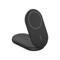 BELKIN Station de recharge sans fil 2-en-1 avec Qi2 (15W) (Noir)