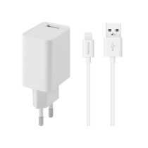 FAIRPLAY Pack Chargeur 12W + Câble Lightning (Blanc)