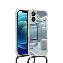 COVERME Coque Miroir iPhone 15 Pro (Cordon Noir) 